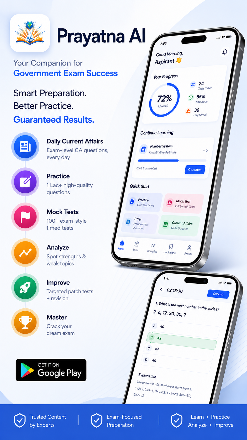 Prayatna AI — Your Companion for Government Exam Success